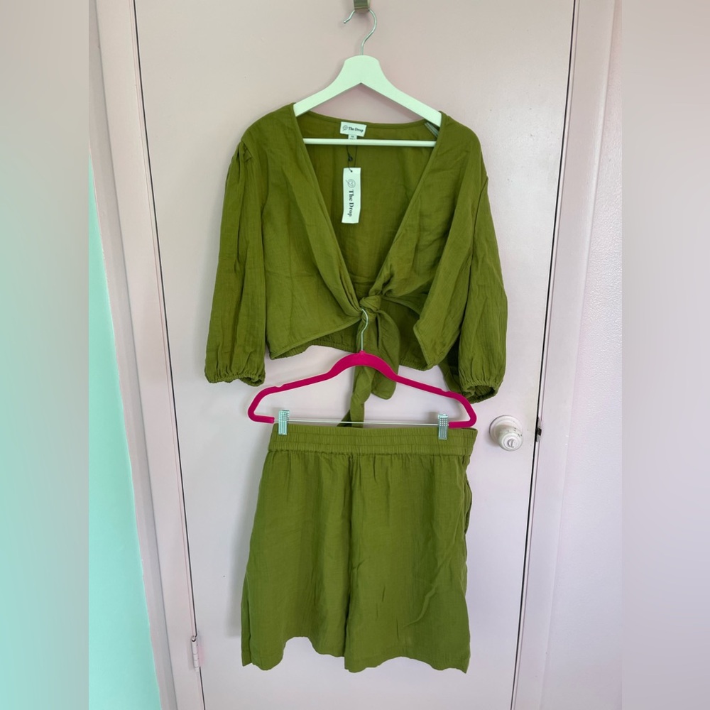 Plus size two piece shorts set